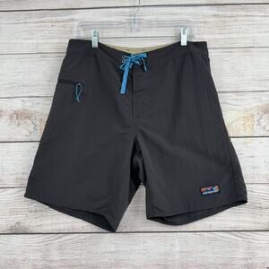 Patagonia Wavefarer Boardshorts Mens 34 Dark Gray Charcoal Swimwear